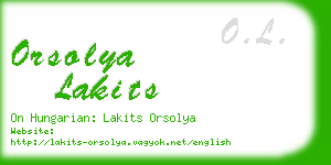 orsolya lakits business card